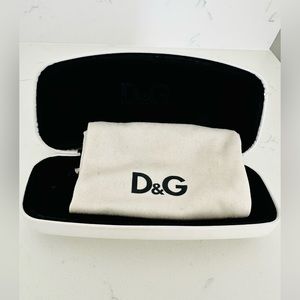 D&G hardshell sunglasse case and dust bag